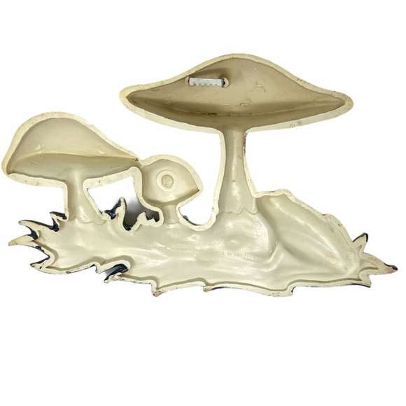 1970's Plastic MUSHROOM Toad Stools Frog 3D WALL ART Dart Ind. 15 x 11 - Picture 3 of 4